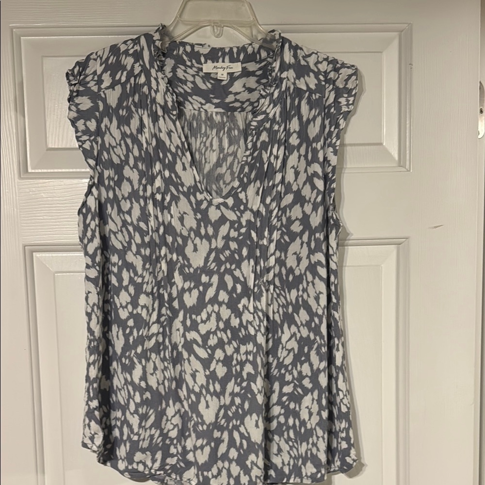 Black Mandarin Collar Blouse with Long Sleeves